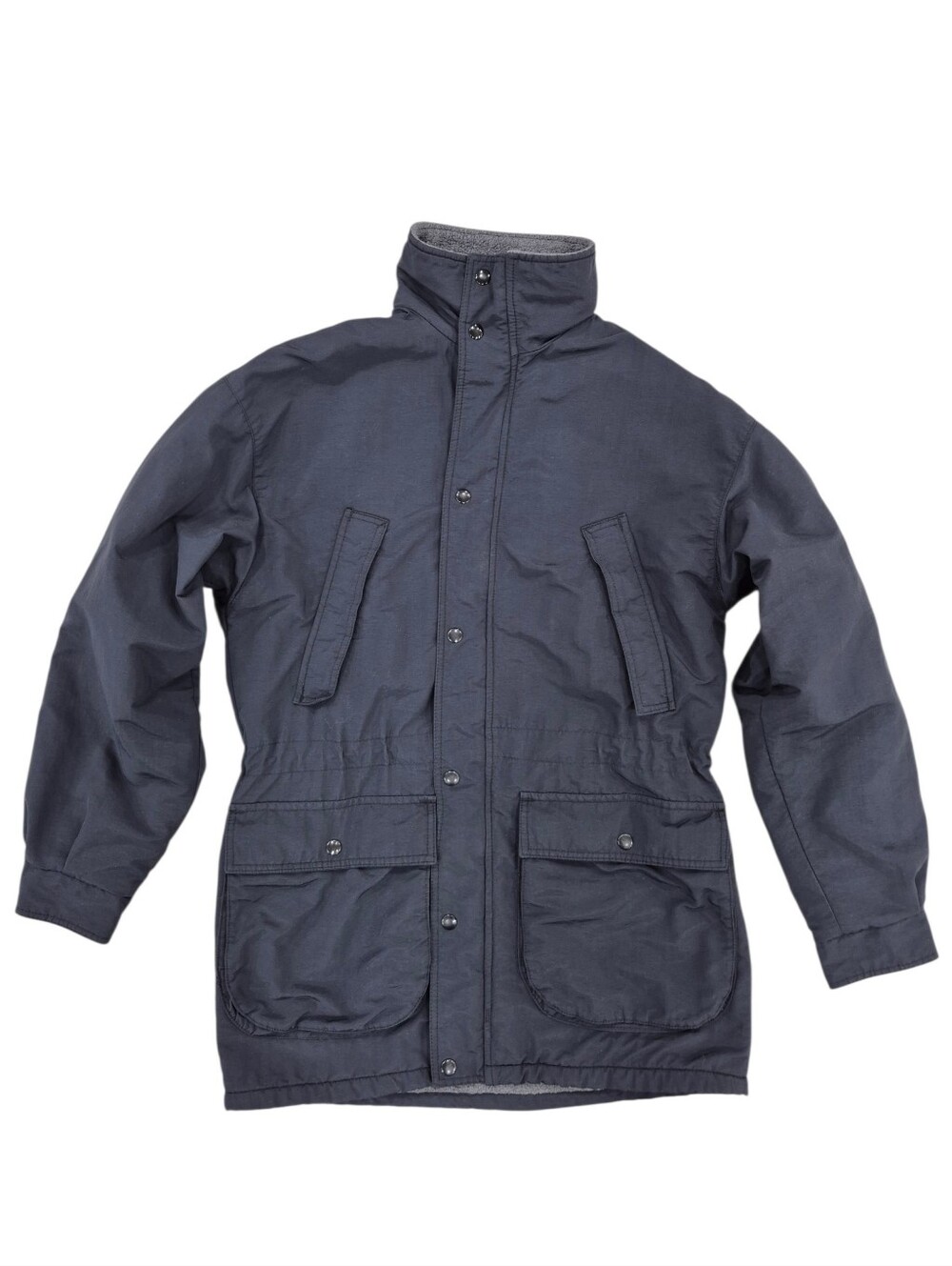 Cabelas Polartec coat men's small black fleece lined drawstring waist utility